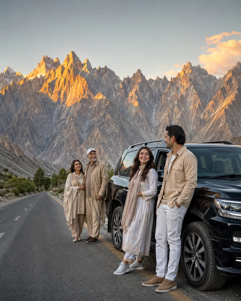 Hunza Passu premium route with mountain scenery by The Peak Society